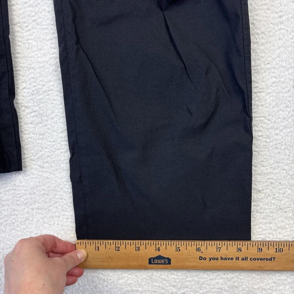 EDDIE BAUER 'Convertible Tech Pants' Mens 38/30 Black Zip-Off Stretch Hiking EUC